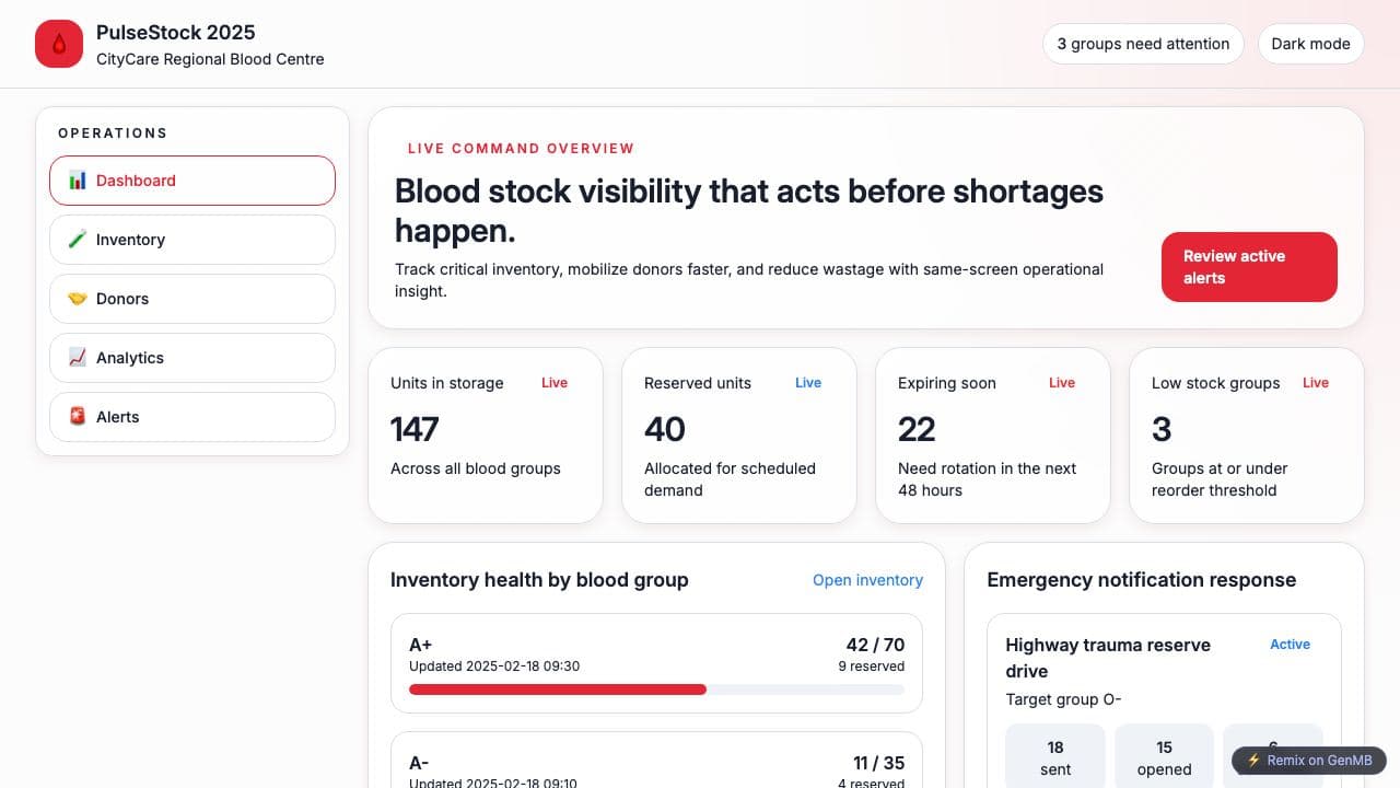 Screenshot of PulseStock 2025