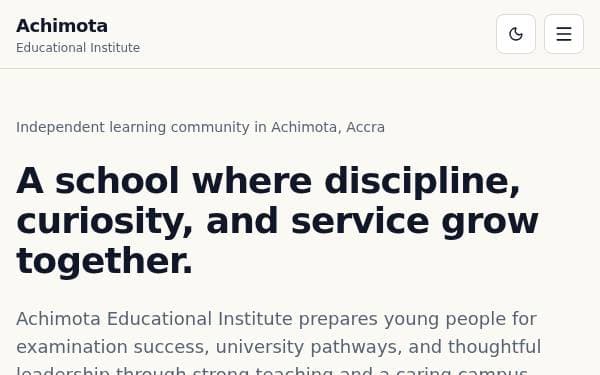 Screenshot of Achimota Institute