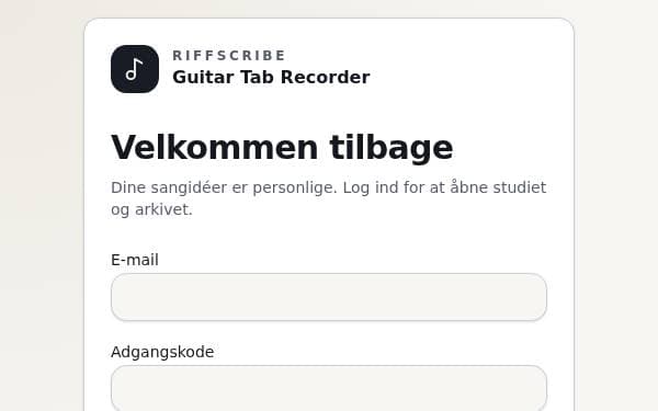 Screenshot of Guitar Tab Recorder
