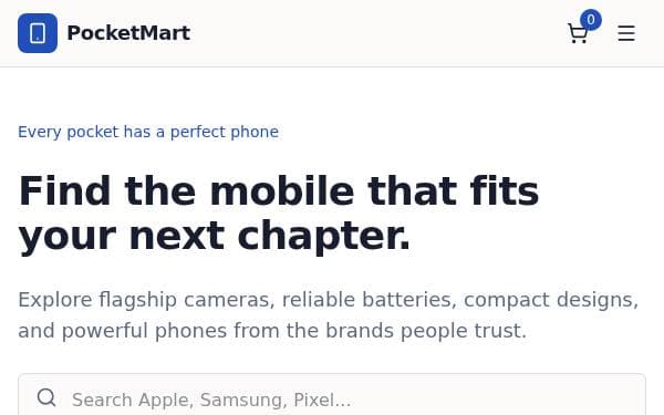 Screenshot of PocketMart Mobile