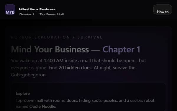 Screenshot of Mind Your Business