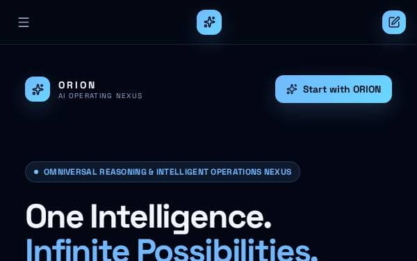 Screenshot of ORION AI Workspace