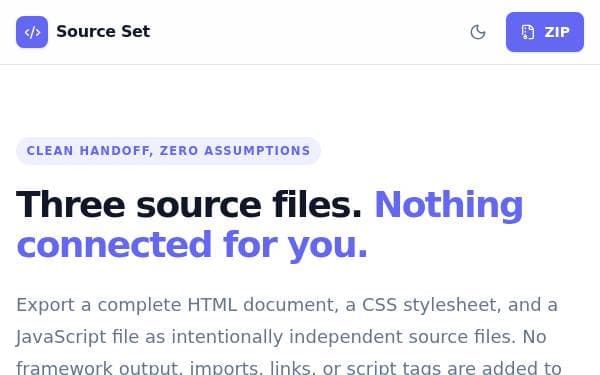 Screenshot of Standalone File Generator