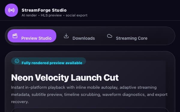 Screenshot of StreamForge Studio