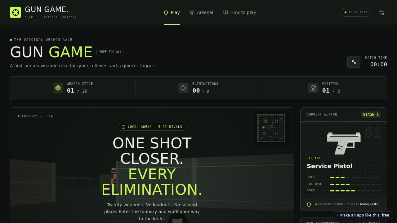 Screenshot of Gun Game