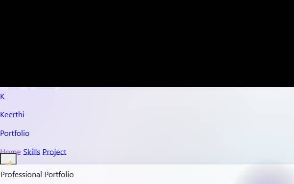 Screenshot of Keerthi Portfolio