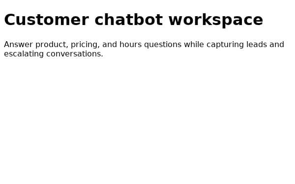 Screenshot of AI Customer Support Chatbot
