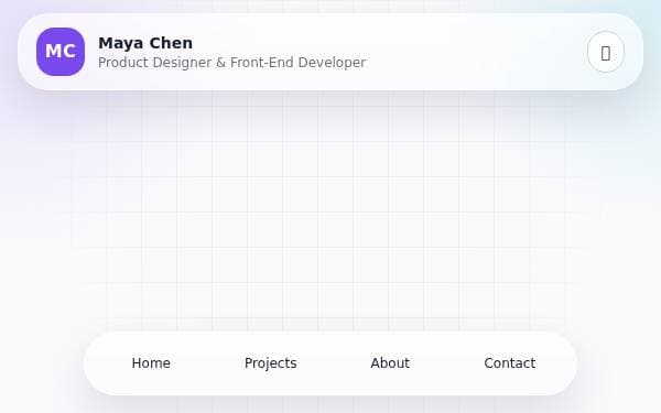 Screenshot of Lumen Portfolio
