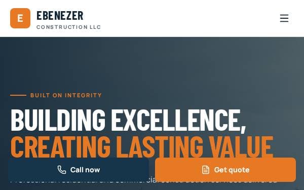 Screenshot of Ebenezer Construction