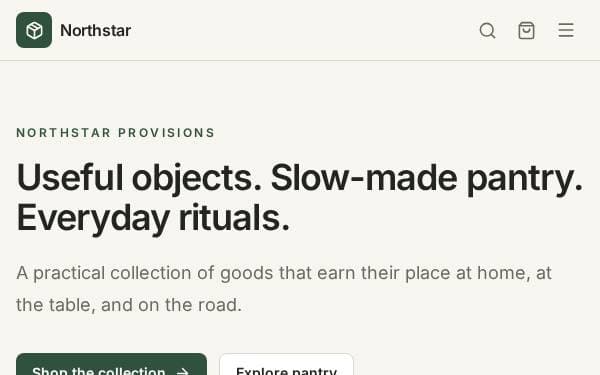 Screenshot of Storefront Commerce Hub