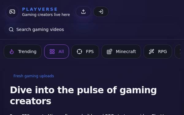 Screenshot of PlayVerse Arena