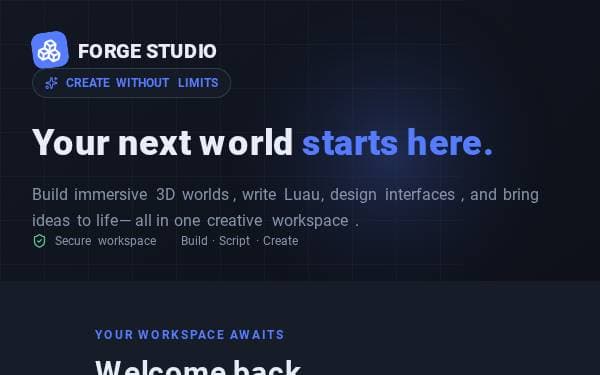 Screenshot of StudioForge