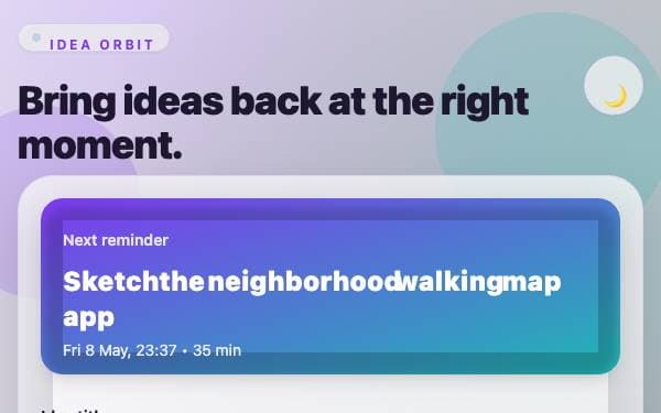 Screenshot of Idea Orbit