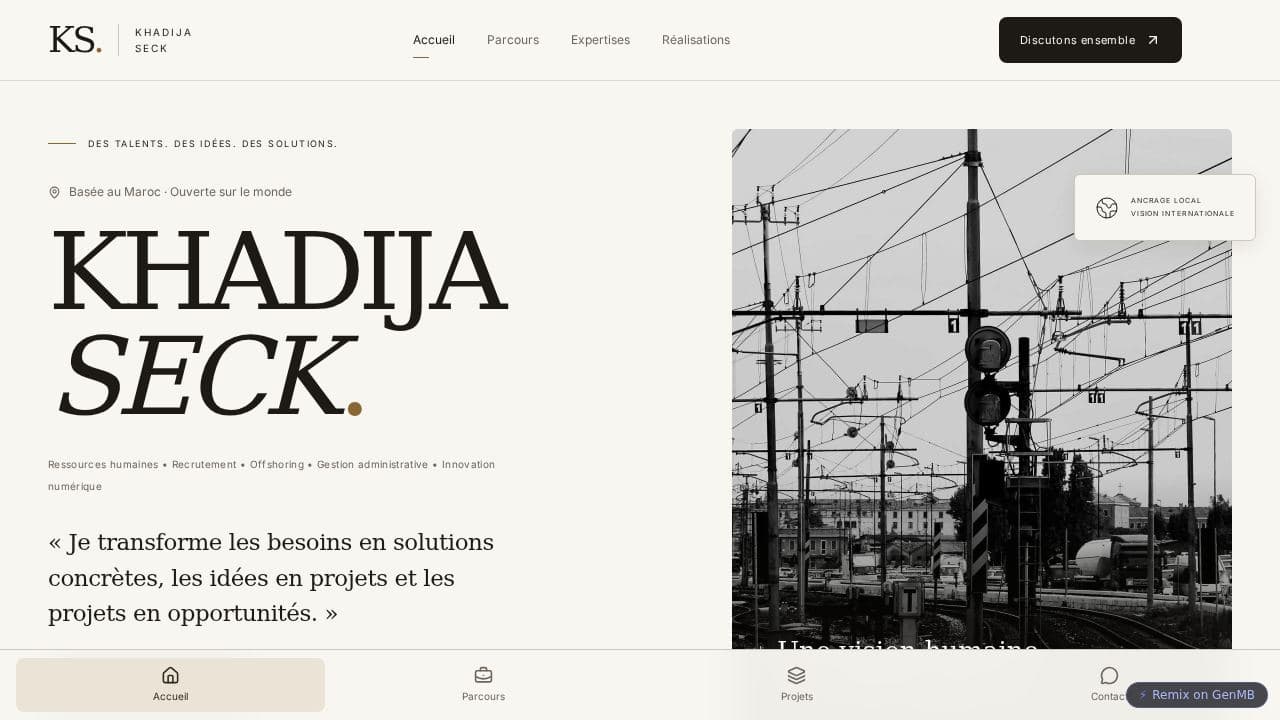 Screenshot of Khadija Seck — Portfolio