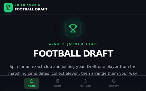 Screenshot of Football Draft