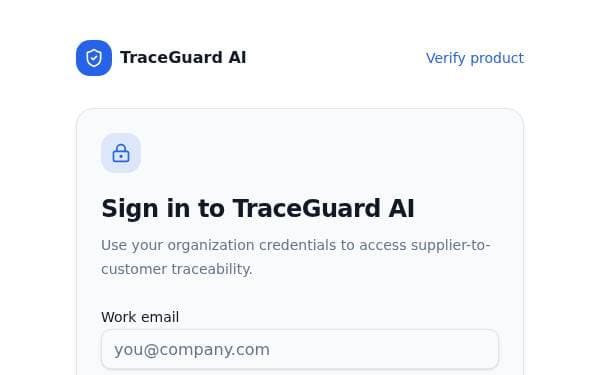 Screenshot of TraceGuard AI