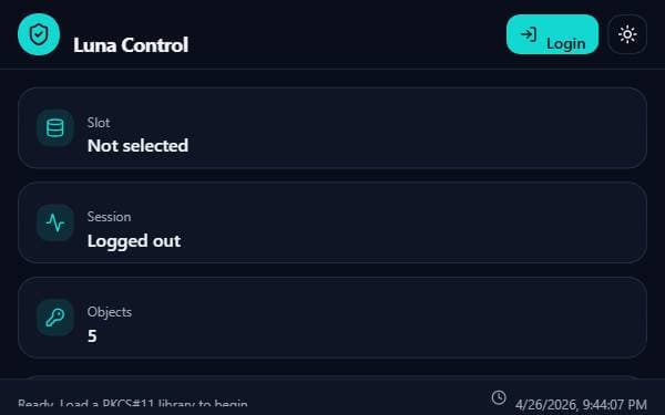 Screenshot of Luna Control