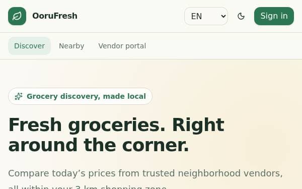 Screenshot of Nearby Grocery Finder