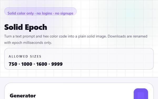 Screenshot of Solid Epoch