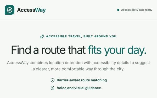 Screenshot of Accessible Route Guide