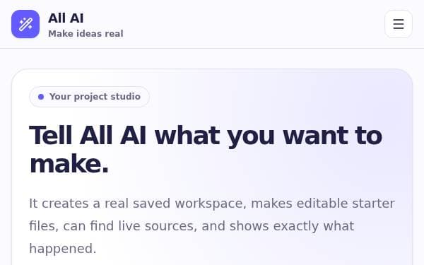 Screenshot of All AI Maker