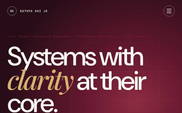 Screenshot of Cyber Luxe Portfolio