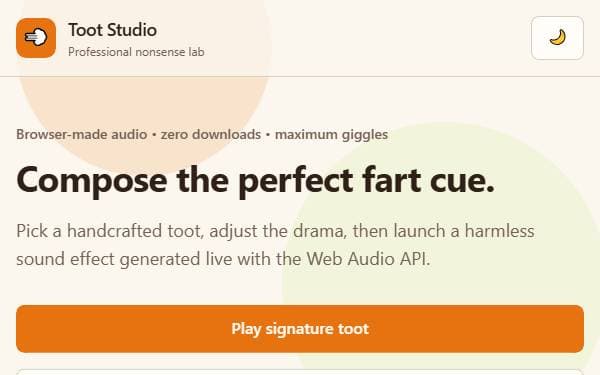 Screenshot of Toot Studio